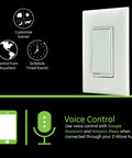 Z Wave Smart Rocker Light Dimmer Kit With QuickFit And SimpleWire 3 Way voice control features with Google Assistant and Alexa