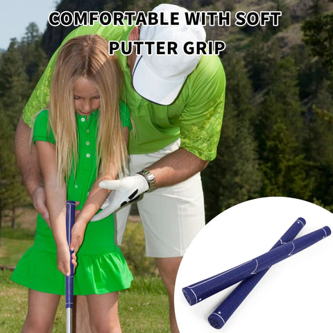 Junior Edition Kids Putter 24 Inch Right Handed With Soft Grip And Alignment Line Black Orange For Ages 3 To 8 coaching session