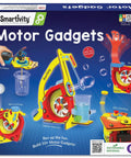 Motor Powered 10 In 1 STEM Kit For Kids Build 10 Plus Working Gadgets With One Motor Bubble Launcher Spinner And More, box cover
