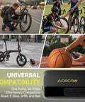 Mini Electric Bike Pump With Gauge Portable 120 PSI Fast Inflator for Road MTB E-Bikes inflating tire and basketball