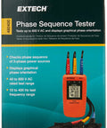 Phase Sequence Tester With LED Indicators For Onsite Checks Verifies Three Phase Wiring Instantly, Confirms Live Wire Status And Motor Rotation Direction Before Startup, Compact CAT III 600V Electrical Tool on retail box