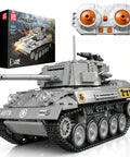 Dope RC Tiger Tank Building Set With 971 Pieces Dual Remote And App Control WW2 Military Tank Model box and remote view