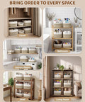 Get Your Home Sorted And Level Up Your Organization Game With This Six Piece Foldable Woven Storage Basket Set in various room setups