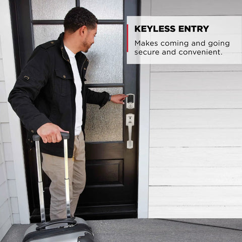 Ditch The House Keys With This Electronic Touchpad Deadbolt Packing Auto Lock And Separate User PINs For Top Tier Home Security In A Brushed Satin Nickel Finish That Holds Up Tight