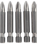 Heavy Duty Number 2 Phillips Power Bits Set, 2 Inch, 5 Pack, built to last shock resistant steel with hardened core