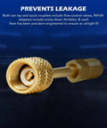 AC Freon Recharge Kit For Home Or Car brass leakproof coupler with threaded connector for R410A AC charging