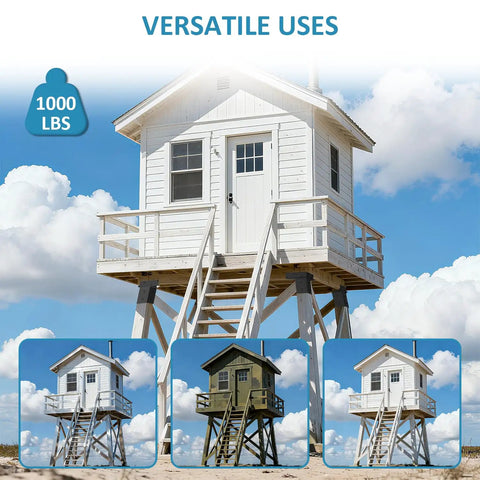 Heavy Duty 4x4 Deer Stand Brackets For Hunting Blinds And Tree Platforms, 4 Pack Angle Supports For Outdoor Elevation, Shooting Shack, Tree House, And Observation Decks, Built With High Carbon Steel