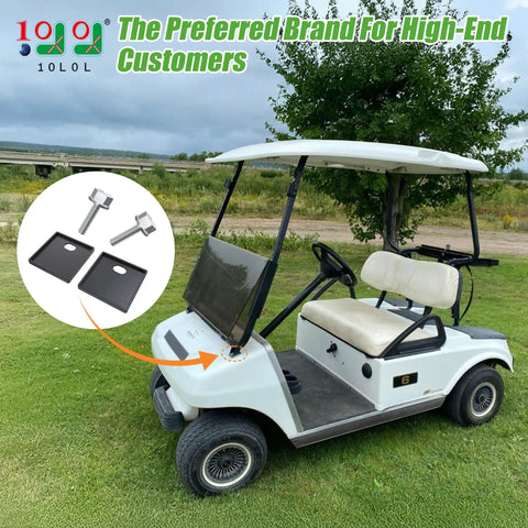 Easy Install Golf Cart Front Windshield Bottom Mounting Strut Pads Kit With Stainless Steel Screws for Club Car DS 2000 Up