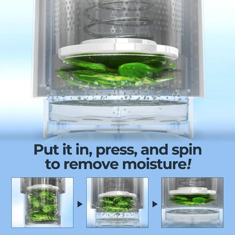 Sleek White Electric Food Dehydrator With Spacious Multi Tier Racks For Turning Out Crispy Jerky And Dried Veggies Right At Home Every Single Time Without Breaking A Sweat, showing green vegetables being dehydrated.