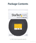 Package contents of 100 Ft Hook And Loop Cable Tape Roll Cut To Size Reusable Cable Ties Bulk Industrial Wire Fastener Tape Adjustable Fabric Wraps Black Ideal For Cable Management And Reducing Waste A Real Workhorse For Pro Setups