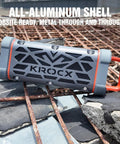 Rugged Aluminum Bluetooth Speaker With 45W Power, BassUp Enhanced Bass, IP68 Waterproof Outdoor Wireless Speaker in Meteorite Gray