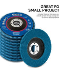 Premium Zirconia Flap Disc 4.5 Inch Diameter With 7 Eighths Inch Arbor 40 Grit Bevel Type 29 Grinding Discs Ten Pack