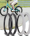 Two Pack 20x1.75 White Bike Tires And Tubes Set For Road Street E-Bike And Wheelchair, Puncture Resistant Grippy Folding Tires 47-406