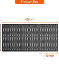Heavy Duty Metal Pegboard Panels 3 Pack For Garage Wall Organization And Tool Storage, 48x24 black panels