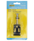 3 Position Push Pull Marine Toggle Switch Normally Off Energizes One Circuit Then Both With A Pull Saltwater Ready Brass Hardware Chrome Plated Face Nut Brass Back Up Nut Beefed Up Durable Boat Switch For Electronics And Accessories, packaged view