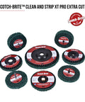 Heavy Duty Aluminum Oxide Metal Stripping Disc Extra Coarse Green Four And A Half Inch By Five Eighths Inch Eleven UNC Thread Pack Of Ten