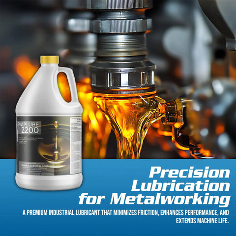 EvapLube 2200 Heavy Duty Penetrating Oil For Metal Multipurpose Lubricant 1 Gallon Jug with industrial background