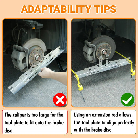 Upgraded Adjustable Toe Plates Wheel Alignment Tool Kit With Extension Rod And Measuring Tape For Quick Front End Fixes No Sweat Setup Fits Lower Chassis And Large Brake Calipers Built Tough