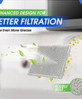 Microwave Grease Filter Replacement 6.81 By 6.34 Inches No Fuss Fit For Over The Range Vents with enhanced filtration design.