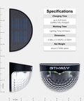 Solar Fence Post Lights Wall Mount Decorative Deck Lighting Black 6 Pack With Glamorous Honeycomb Light Cover product dimensions