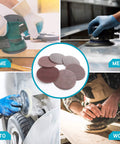 5 Inch Mesh Sanding Discs Set with 60 Pcs Grit 60 80 100 120 180 240 320 for car and woodworking dustless hook and loop use