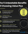 Seven Scope Dope Stickers for Long Range Shooting Fit Most Rifle Scope Caps Easy Dial In benefits infographic with yellow sticker