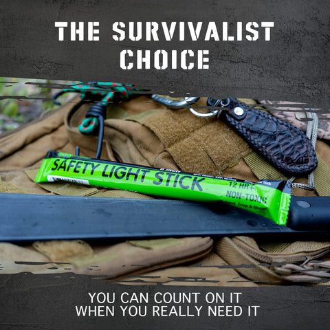 Industrial Grade 6 Inch Ultra Bright Glow Sticks Green Emergency Light Sticks With 12 Hour Run Time on survival gear