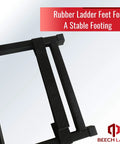 Tailgate Ladder For Pickup Trucks Universal Fit, Easy Install With Stainless Steel Self Drilling Screws, Durable Aluminum Step Grip Plates, And Sturdy Rubber Ladder Feet For Safe Bed Access, rubber ladder feet close-up
