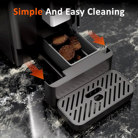 Total Game Changer Automatic Espresso Machine With Built In Grinder 20 Bar Coffee Maker display of brew unit showing easy cleaning features.