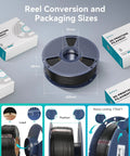 Sunlu PETG filament spool, 1.75 mm, black, 1 kg for FDM 3D printers, with Sunlu packaging boxes.