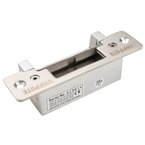 Heavy Duty Electric Strike Lock With Adjustable Mode For Fail Safe Or Fail Secure, 2200 Lb Jaw Strength shown with mounting hardware