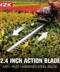 Gardener using 22 Inch Cordless Hedge Trimmer With 20V Battery Included For No Fuss Yard Work Lightweight Handheld Hedge Cutter For Bushes