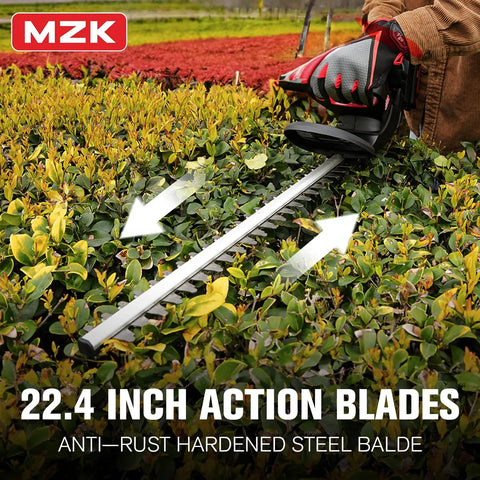Gardener using 22 Inch Cordless Hedge Trimmer With 20V Battery Included For No Fuss Yard Work Lightweight Handheld Hedge Cutter For Bushes