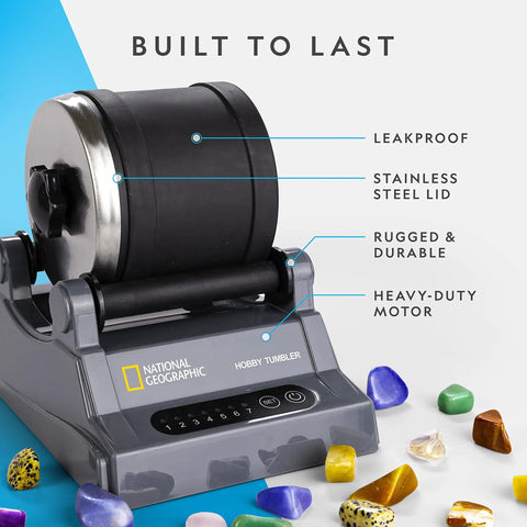 Rock Tumbler Kit For Beginners And Enthusiasts Hobby Edition Includes Rough Gemstones And Four Polishing Grits Dope STEM Geology Toy