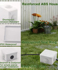 Rugged Outdoor ABS Junction Box Waterproof Case For Wires And DIY Projects, Shockproof Mini Storage, IP Rated Protection, Weatherproof Electrical Box, Compact 3.15x3.15x1.97 Inch, Built To Last, white IP55 ABS box outdoors