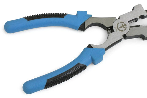 Heavy Duty 8 Inch Welding Pliers All In One Tool With Blue Black Non Slip Grips Multi Function Wire Cutting Splatter Removal