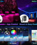 Starlight Headliner Kit For Car And Home Room Dope Fiber Optic Setup With 800 Strands 0.02in Remote Control RGBW Twinkle Effect
