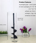 26.7 Inch Compost Stirring Tool For Outdoor Tumbler Bins, Heavy Duty Mixer Bar, displayed upright with dimensions listed.
