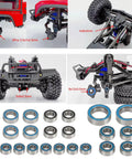 Traxxas TRX4M Compatible 1 By 18 RC Crawler Stainless Steel Ball Bearing Kit Upgrade Parts For RC Cars Low Friction High Rotation Beefed Up Bearings For Smoother Speed And Reliability, RC crawler bearings set