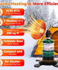Portable Propane Heater For Camping And Outdoors With High Heat Output Foldable Tank Holder Ideal For Winter Tents Ice Fishing