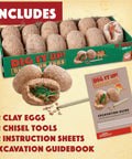 Totally Dig It Up Dinosaur Eggs Excavation Kit For Kids Hands On Paleontology Adventure Learn To Identify Dinosaurs With Excavation Guide Classroom Friendly STEM Activity Family Fun, 12 clay eggs and guide