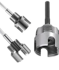 Dual Function PVC Pipe Threader Kit For DIY Pros With Internal And External Threading All In One Pipe Threading Tool Includes Three Die Set