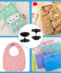 Live Snaps Buttons For Fabric 120 Sets Black T5 Resin Snap Fasteners 1/2 Inch For Clothing Diapers And Craft Projects Eco Friendly Durable Resin Snaps With Sturdy Storage Box used on crafts.