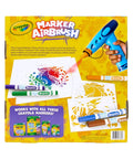 Rad Battery Powered Airbrush Marker Spray Craft Kit Smooth Glide Washable Ink Pens Plus Five Reusable Design Stencils with stencils and markers