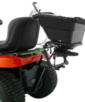 Tow Behind 12V Lawn Tractor Spreader For Grass Seed And Fertilizer With 80 Pound Capacity And Lightweight Frame on tractor