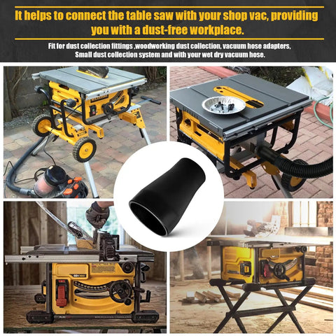 Table Saw Vacuum Adapter Universal Dust Collection Attachment For Connecting Shop Vac Hose To Table Saw Outlets Fits Most Saws