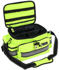 Lightning X mid-sized EMT bag in fluorescent yellow with black shoulder strap and multiple exterior pockets