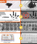 All In One 2160 Piece Metric Screw Kit With M2 To M6 Bolts Nuts Washers 12.9 Alloy Steel Black Zinc Plated Hex Socket Head Screws Nuts Bolts And Washers Set for comparisons with other kits