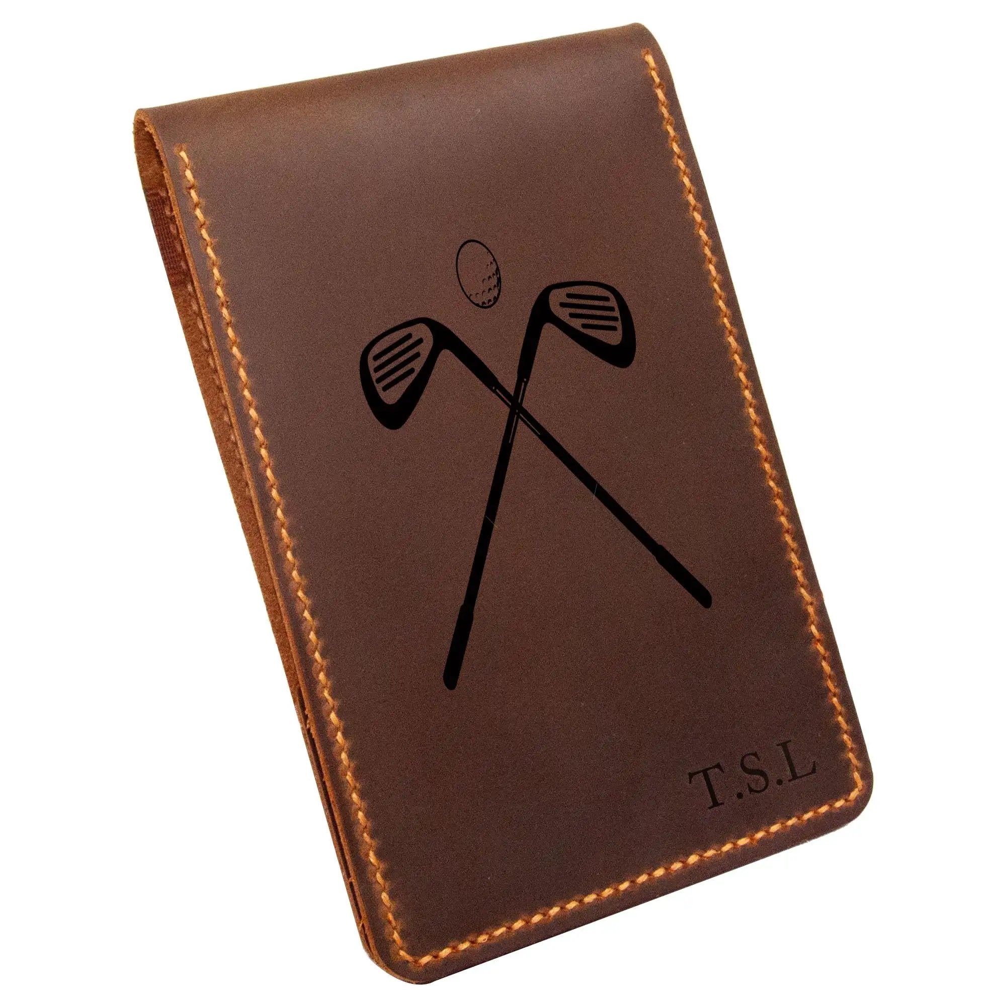 Custom Leather Golf Yardage Book & Scorecard Cover ✓