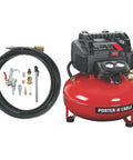 6 Gallon Pancake Air Compressor 150 Psi Portable Pump Tough As Nails Workhorse Delivering Fast Recovery Smooth Air Output for job site.